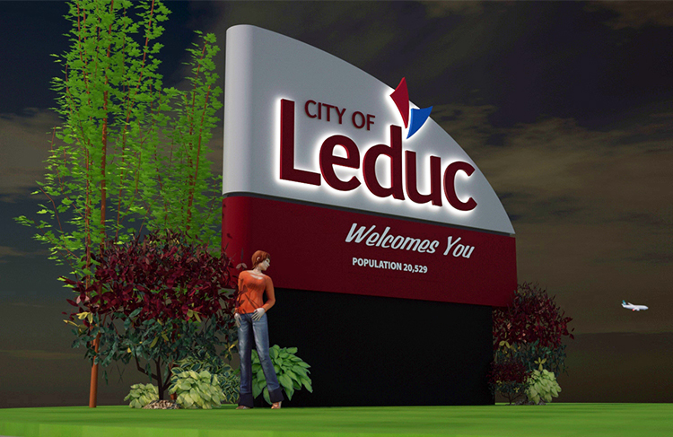 City of Leduc sign
