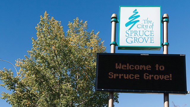 Spruce Grove sign