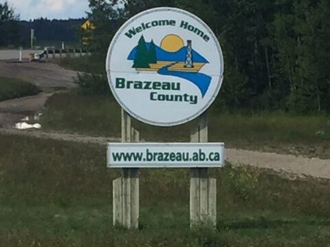 Brazeau County sign