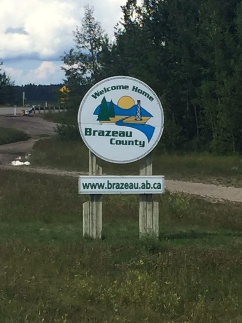 Brazeau County sign