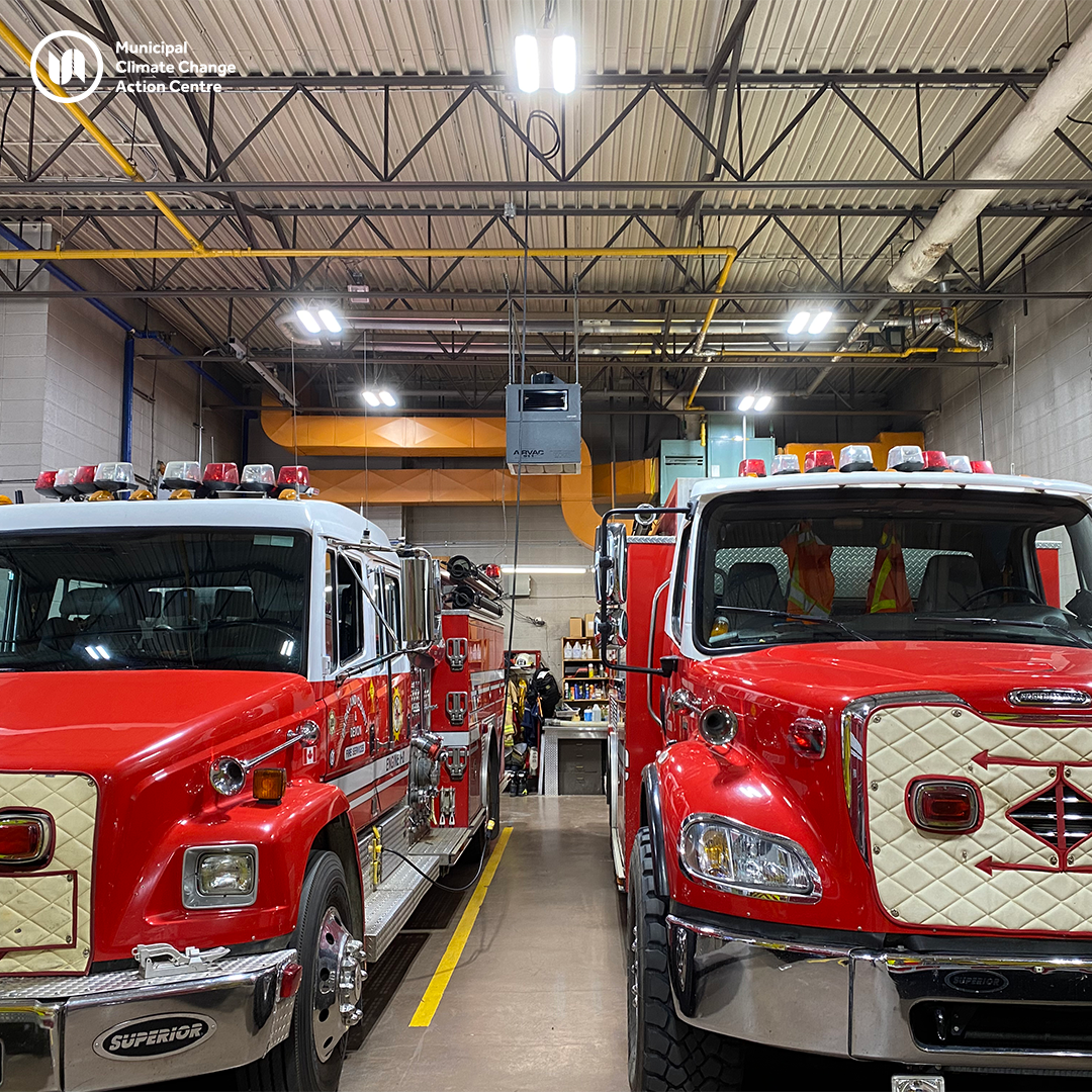 Fire trucks in Devon under new LED lights