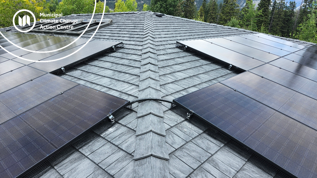 Solar panels on roof in Banff