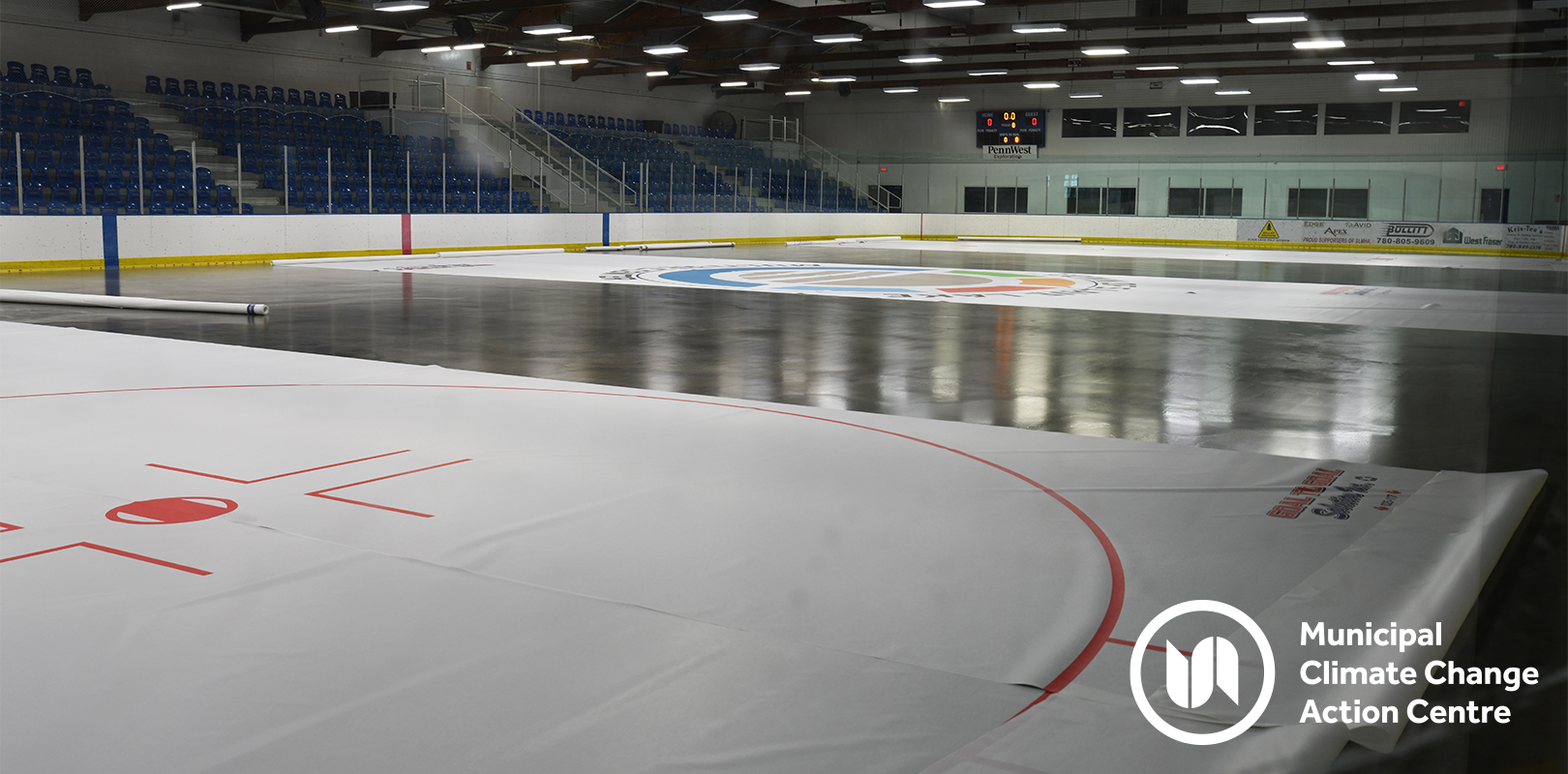Photo of rink liner at Slave Lake Multi-Rec Centre